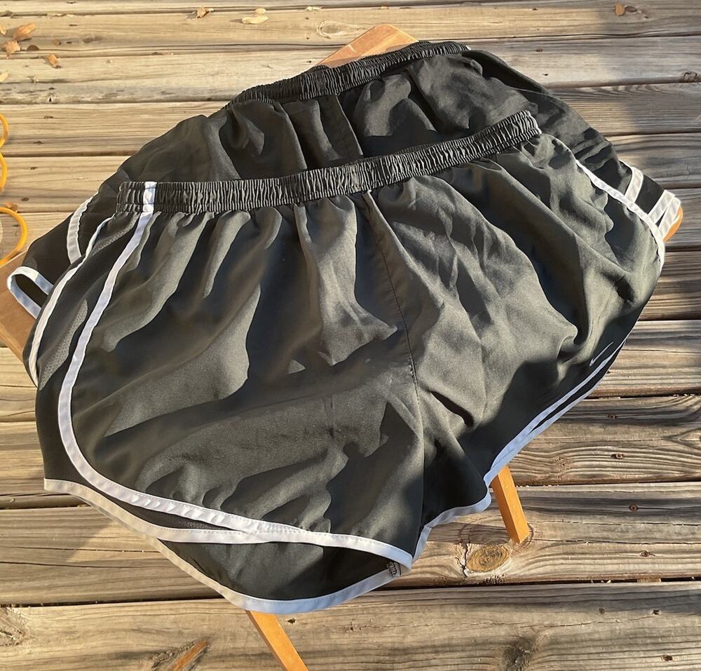 Nike Women’s Running Workout Shorts L Gray & Black Liners Lot Of 2